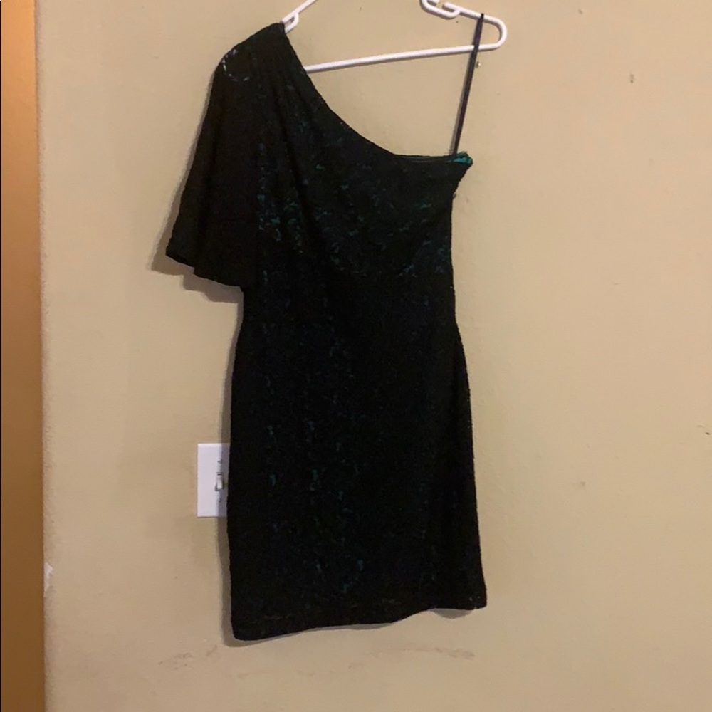 Nine West single shoulder dress - black lace